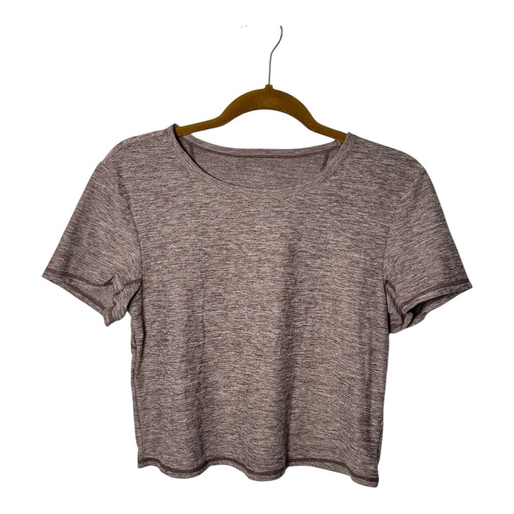 Heathered Crop Athletic Tee - Picture 1 of 4